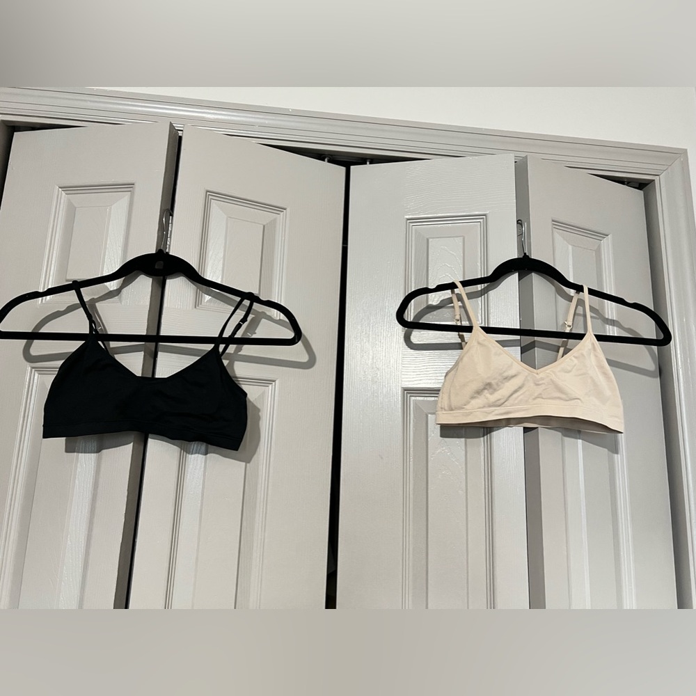 Wonder Nation - Set of 2 bralettes - Black and Tan